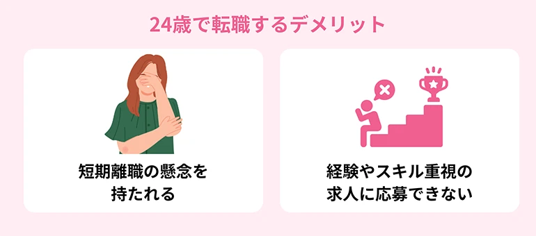 24歳女性が転職するデメリット